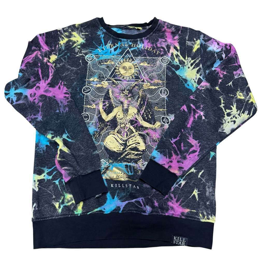 Killstar Eternal Holiday Tie Dye Graphic Sweatshirt Size S